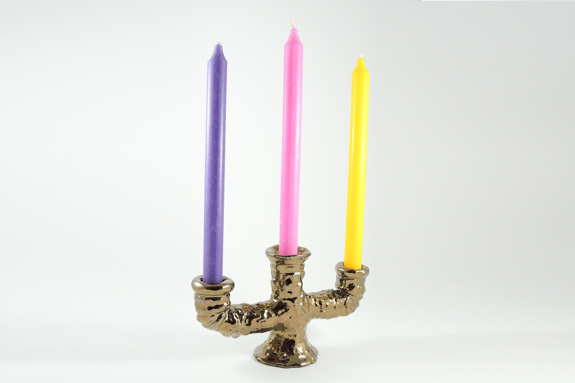 Golden candle stand